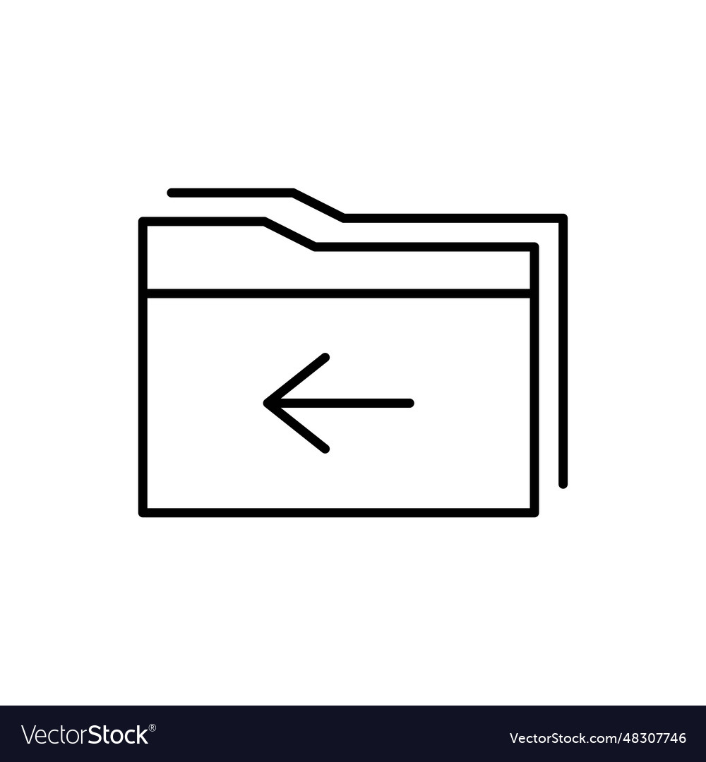 Document icon isolated on white background folder vector image Document icon isolated on white background folder