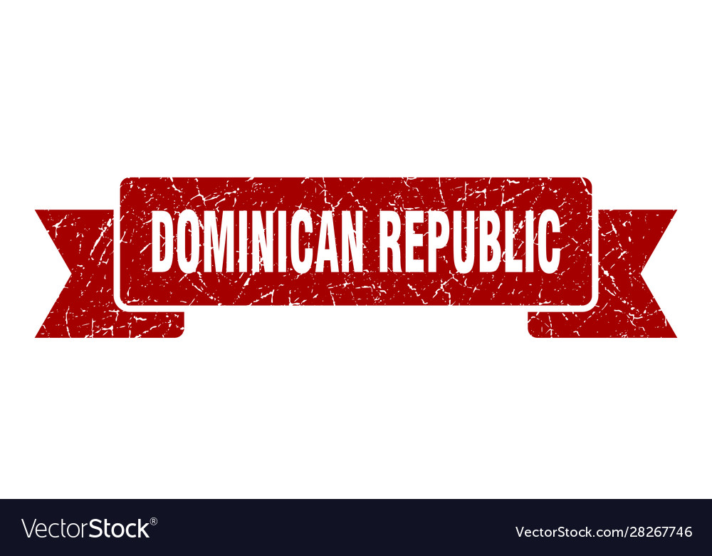 Dominican republic ribbon red