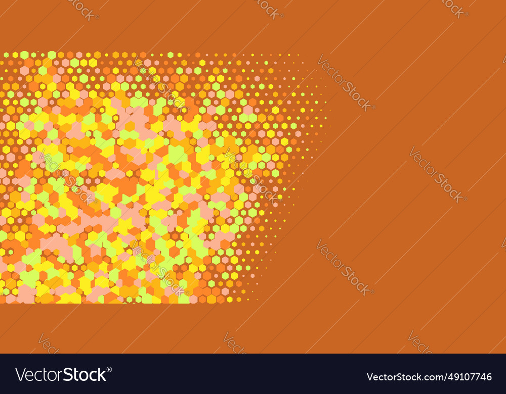 Geometric multi size hexagon with color