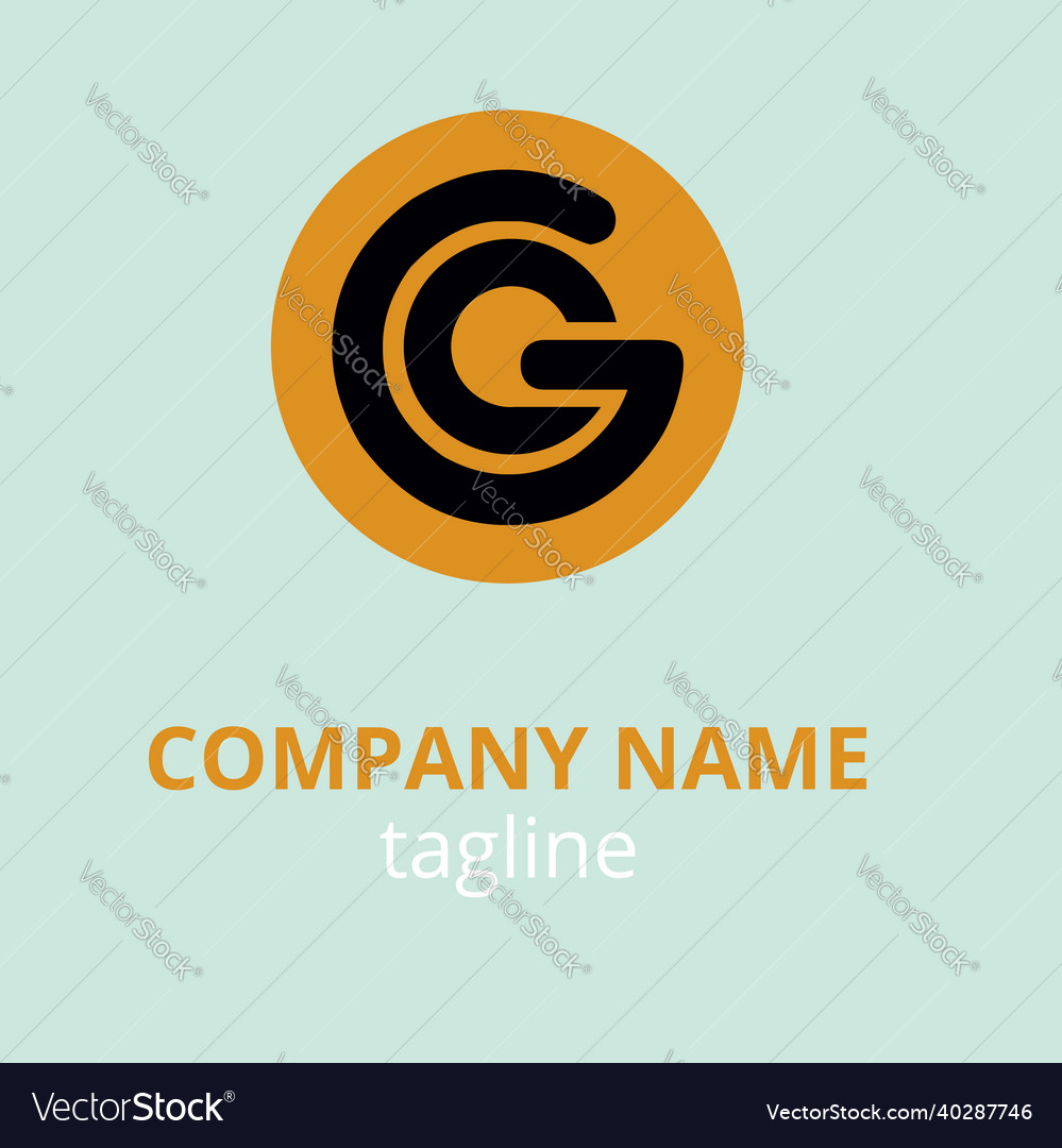 Go logo template flat design