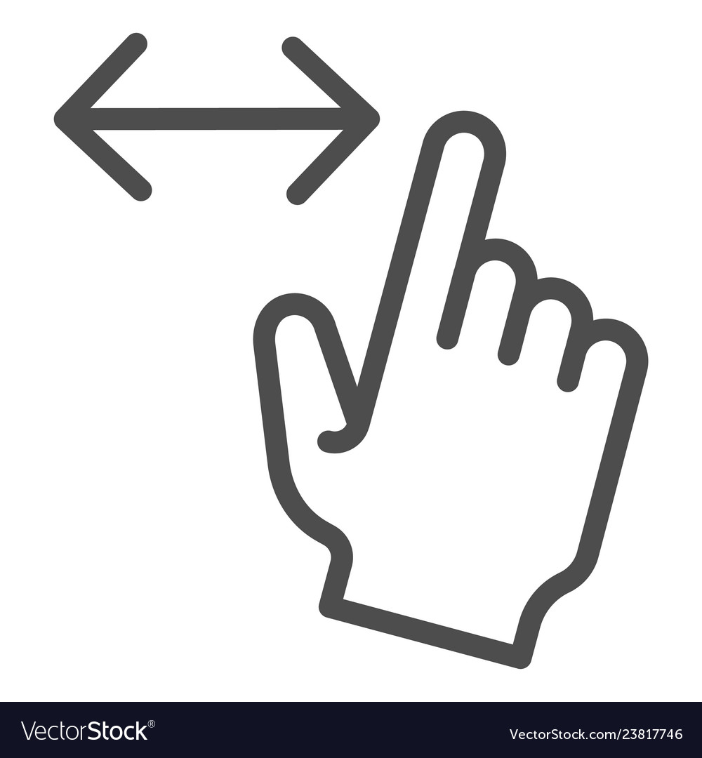Horizontale Scroll-Line-Symbol Größe nach Breite vector image Horizontale Scroll-Line-Symbol Größe nach Breite
