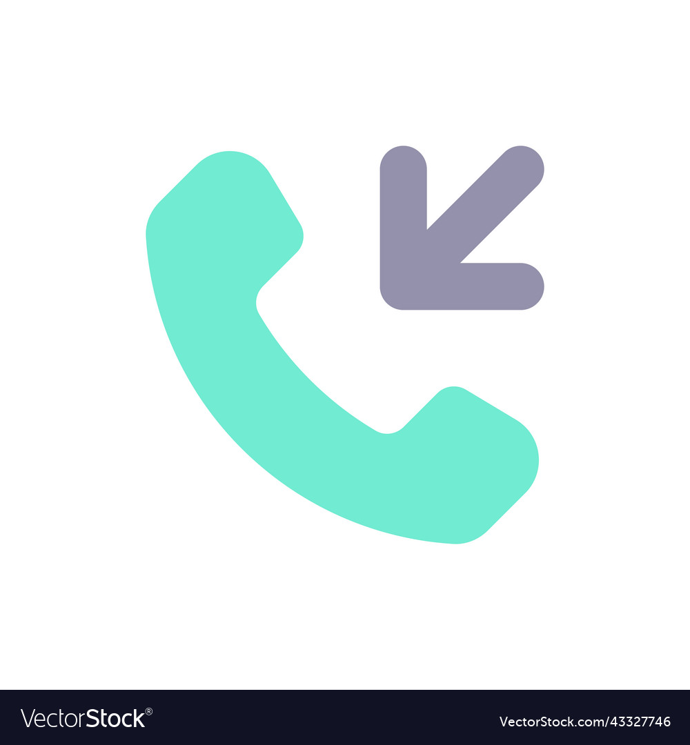 Incoming call flat color ui icon