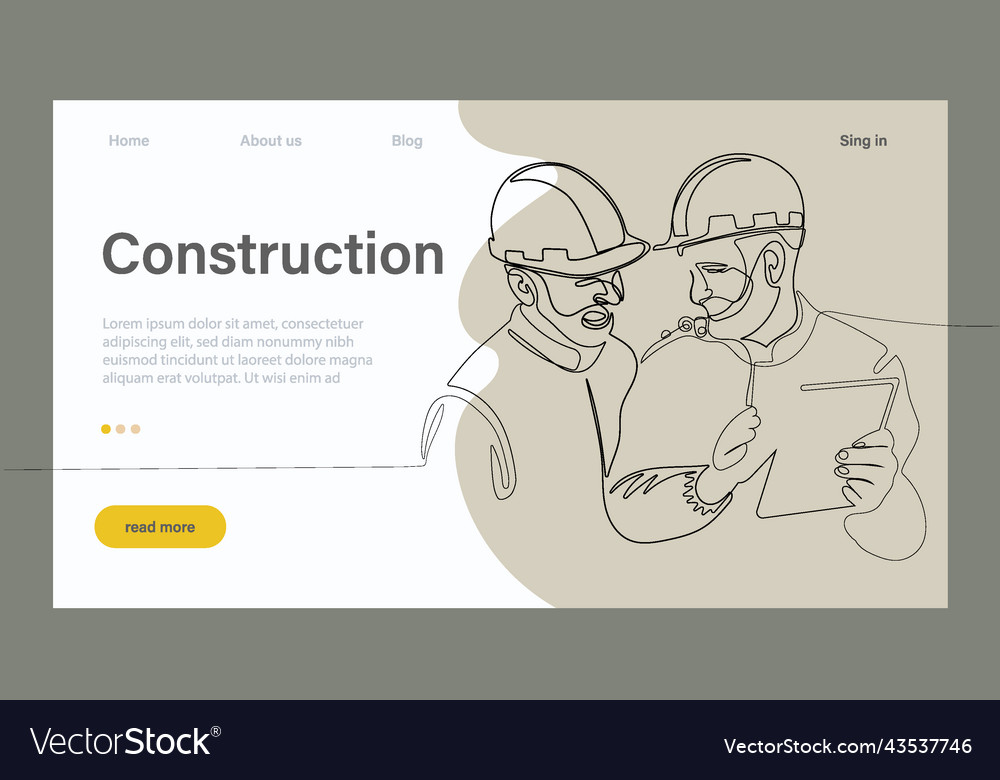 Landing page of architecture works