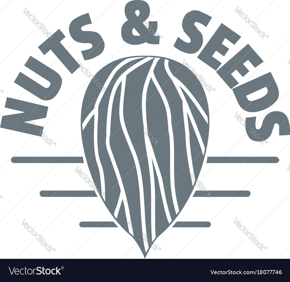 Nut And Seed Company Logo Vintage Style Royalty Free Vector