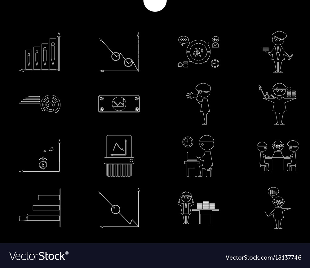 Outline web icon set - money finance payments