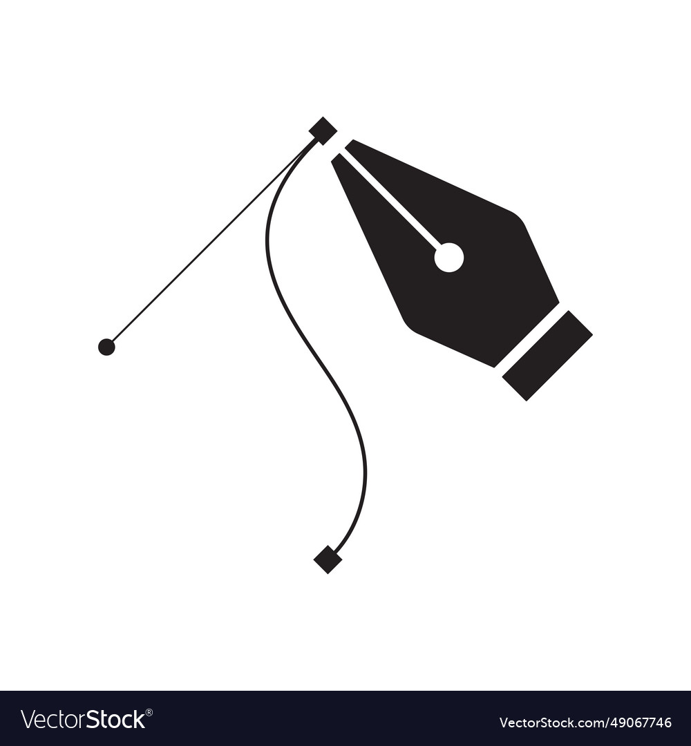 Pen tool logo with curve corsor point