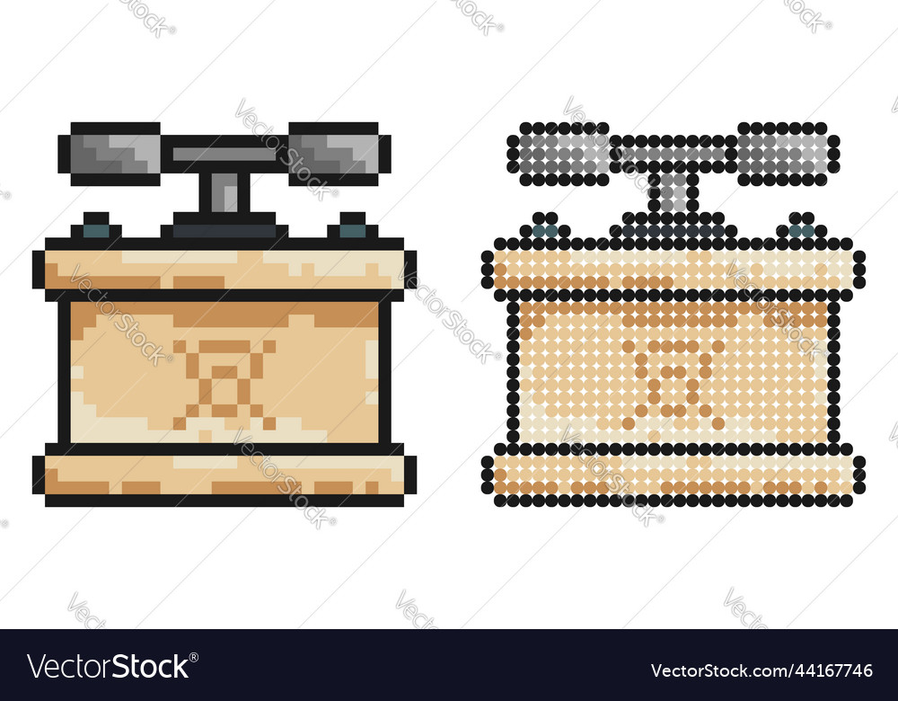 Pixel icon box with handles for detonating