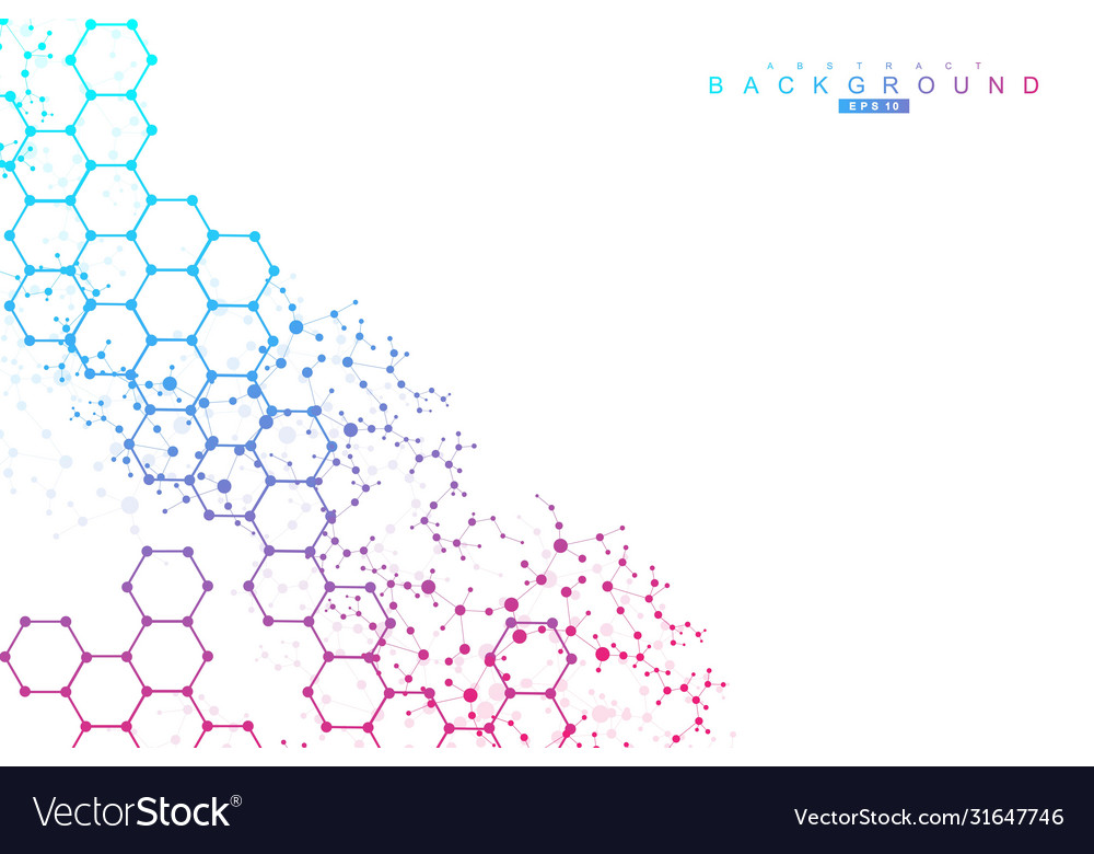Science network pattern connecting lines and dots vector image Science network pattern connecting lines and dots