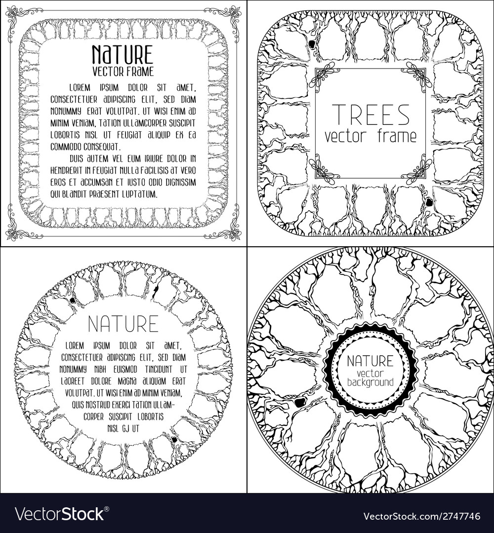 Set of nature designs