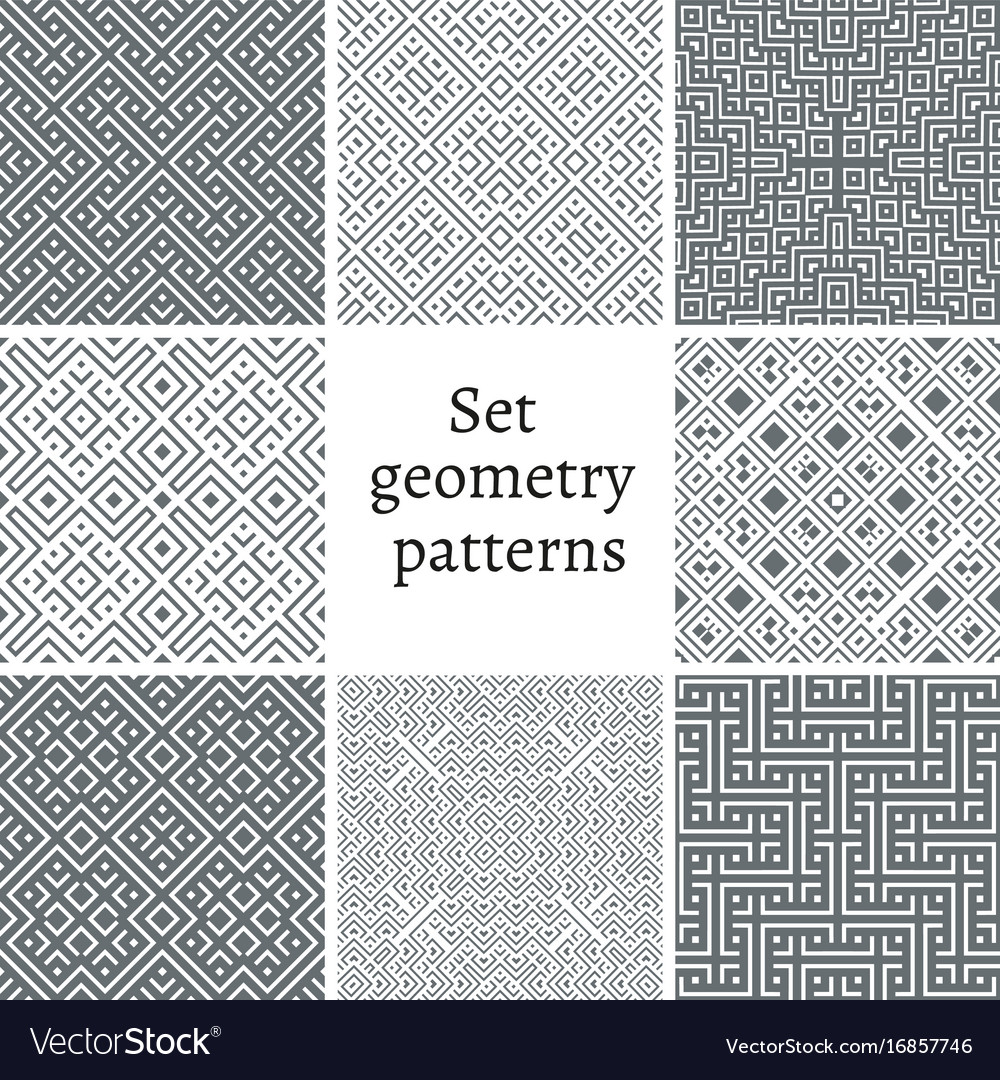 Set of ornamental patterns for backgrounds