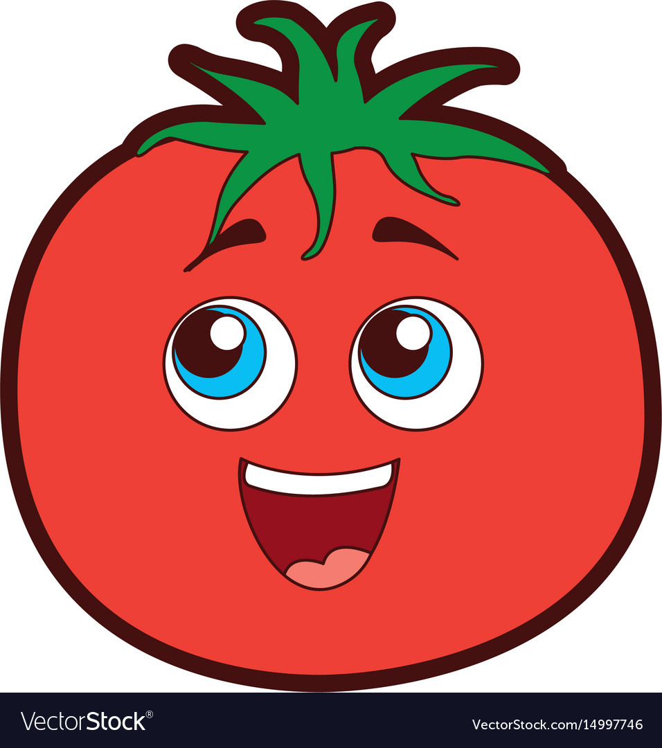 Tomato vegetable kawaii character