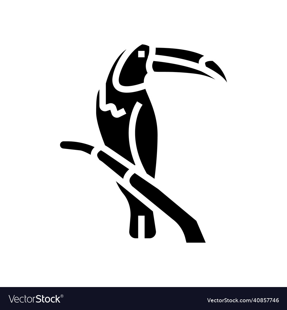 Toucan Vogel im Zoo-Glyphen-Symbol