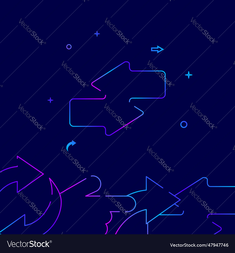 Two side opposite transfer arrows gradient line