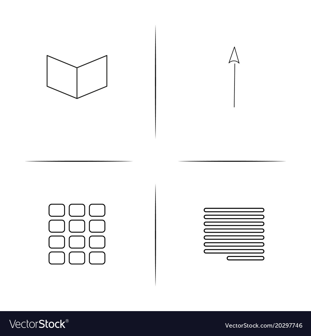 Web and text simple linear icon setsimple outline