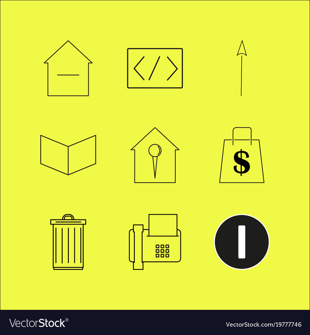 Web linear icon set simple outline icons