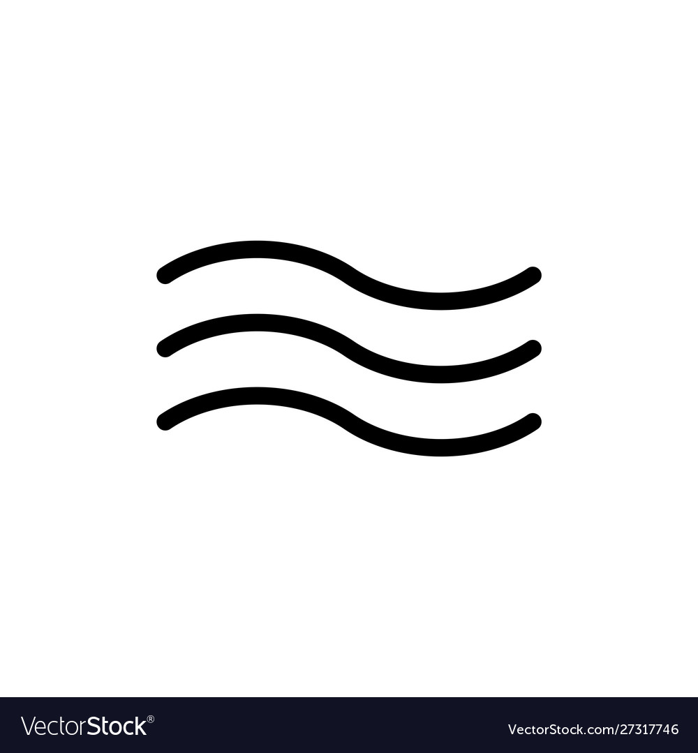 Wind icon for simple flat style weather ui design