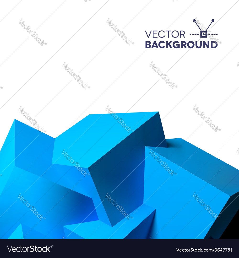 Abstract background with overlapping blue cubes