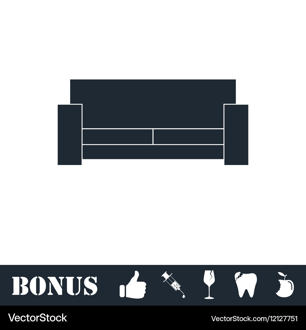 Bed icon flat Royalty Free Vector Image - VectorStock