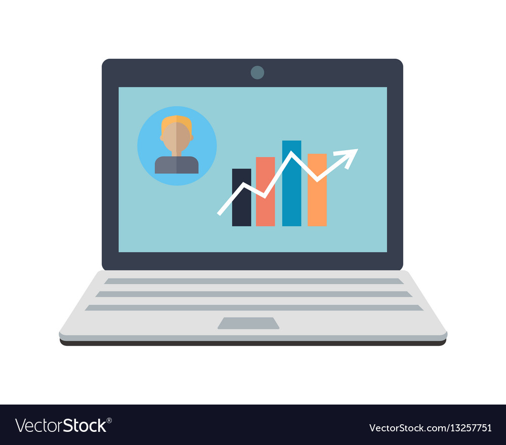 Business Graph Laptop Monitor