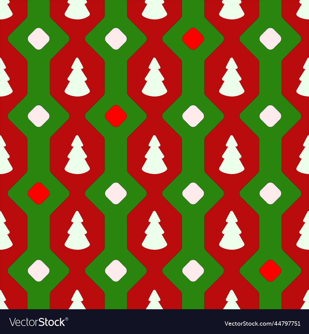 Christmas tree seamless pattern design