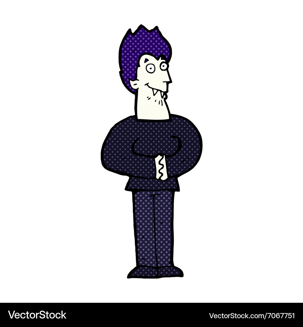 Comic cartoon vampire Royalty Free Vector Image