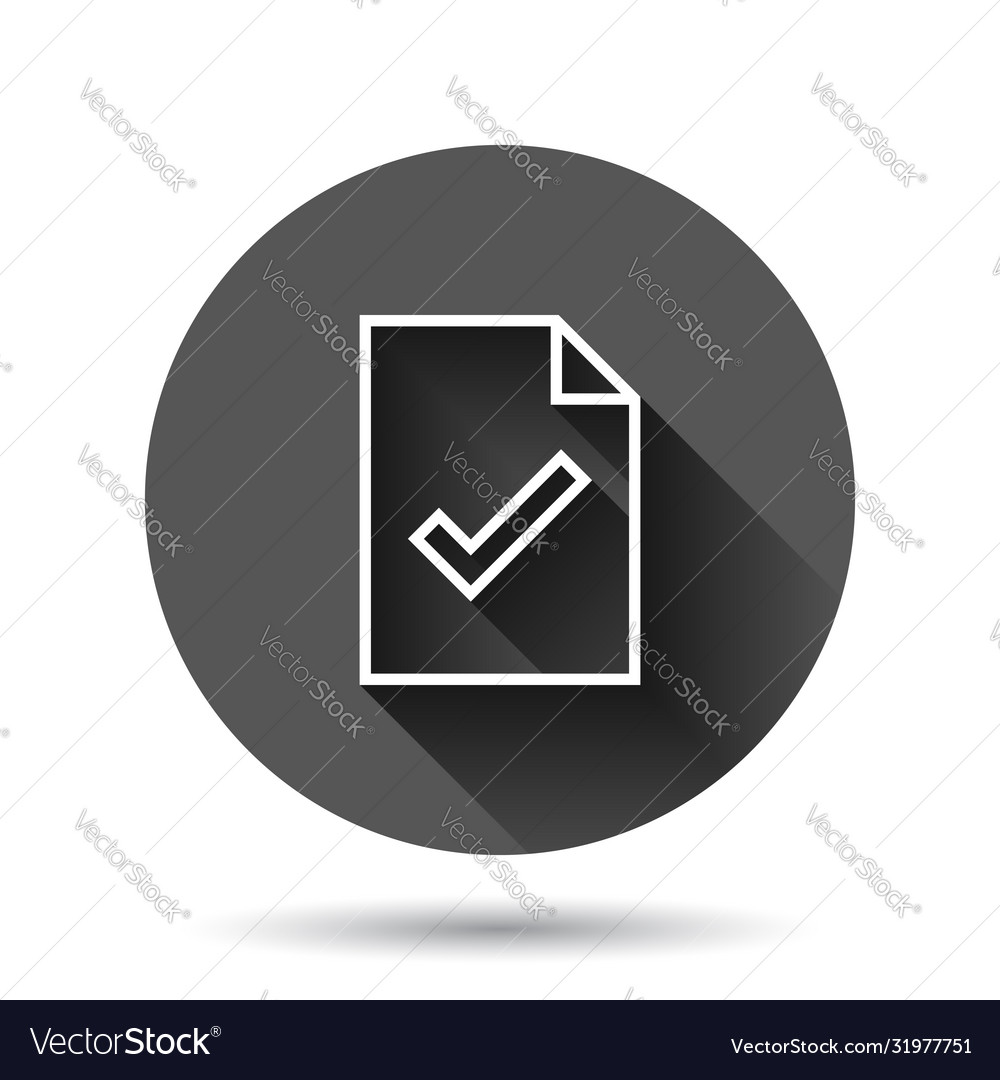 Document checklist icon in flat style report