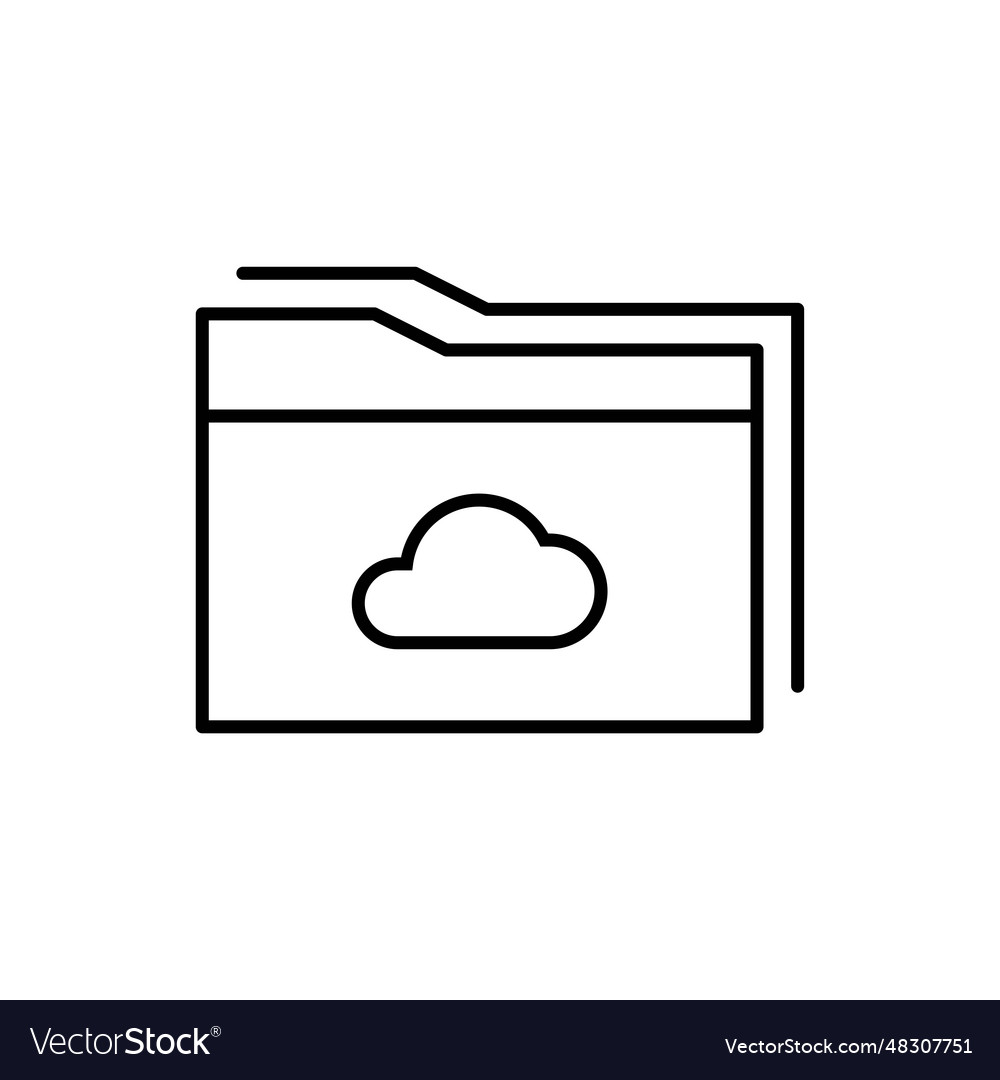 Document icon isolated on white background folder vector image Document icon isolated on white background folder