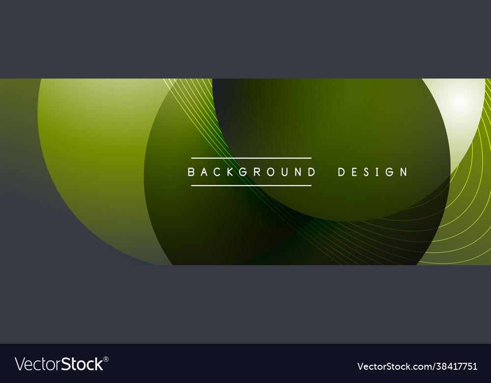 Gradient circles with shadows techno vector image Gradient circles with shadows techno