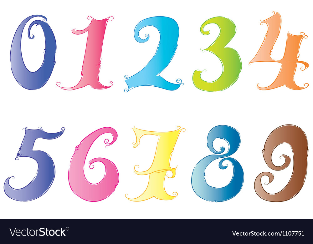 Hand drawn numbers