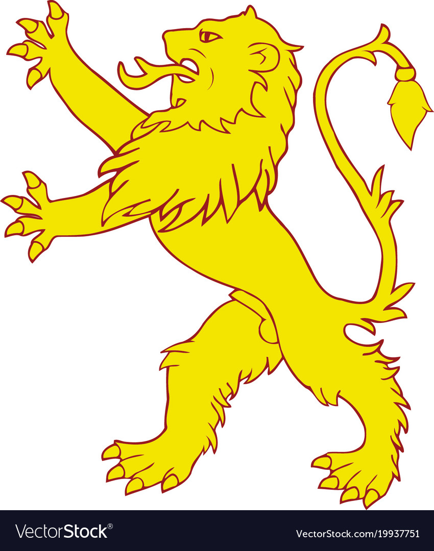 Heraldic lion rampart