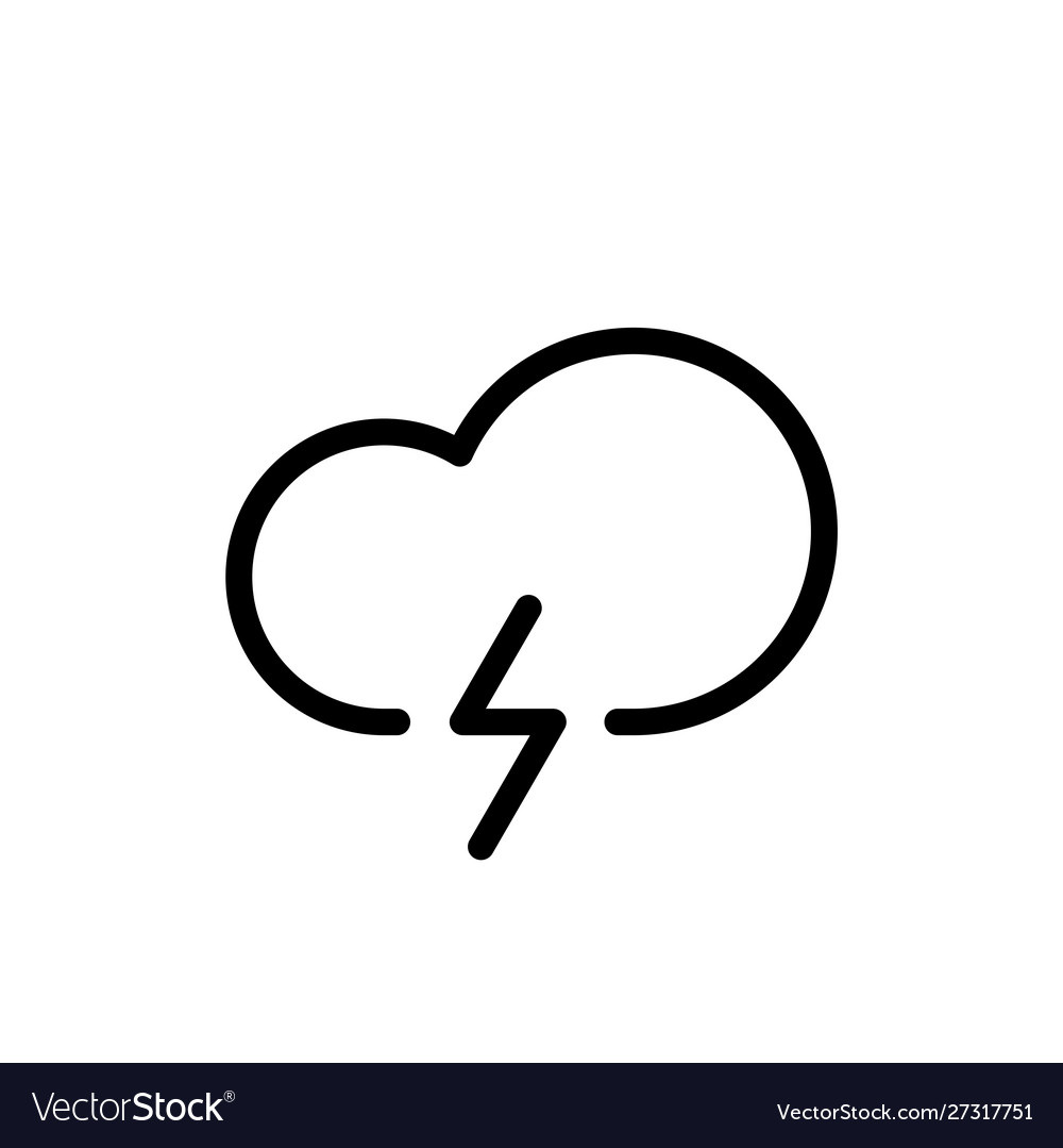 Lightning icon for simple flat style weather ui