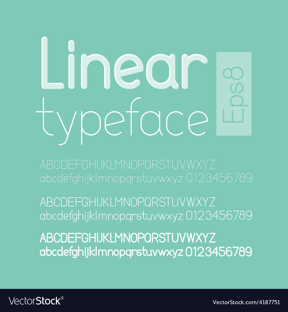 Linear letters and numbers