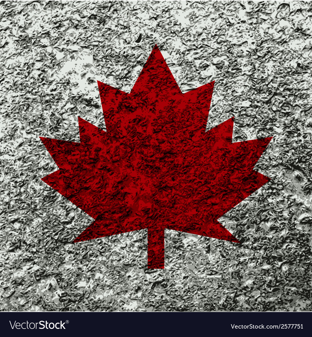 Maple leaf flat modern web button and space