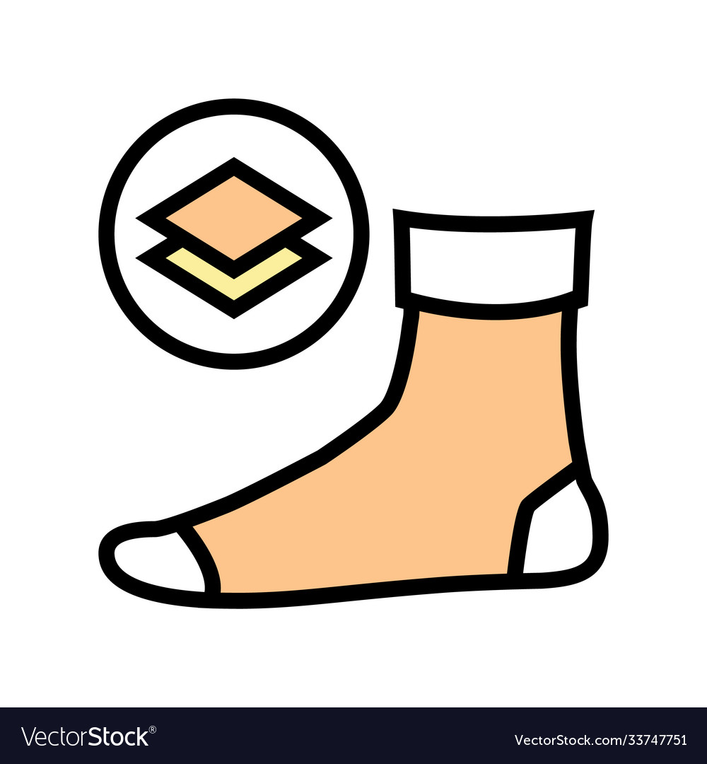 Middle warm sock color icon isolated