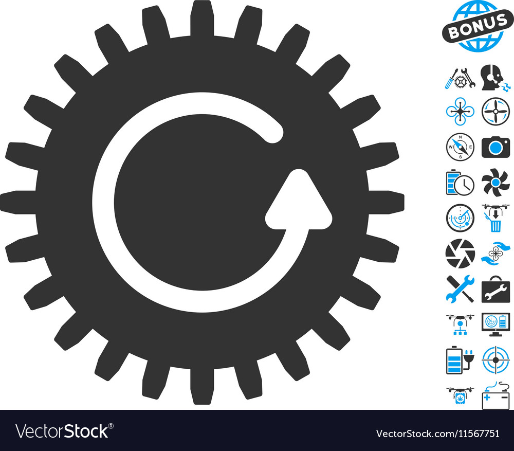 Rotate cog icon with air drone tools bonus