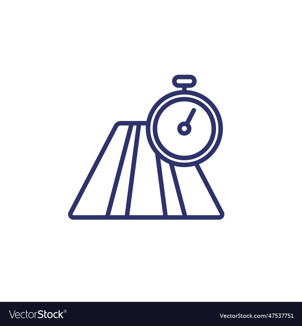 Track time line icon with a timer