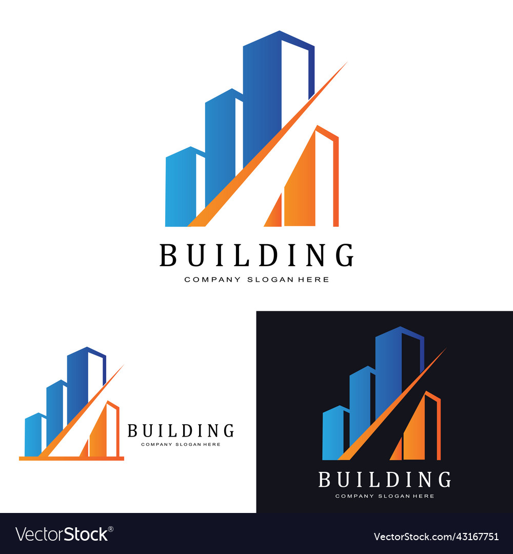 Urban building construction logo icon symbol Vector Image