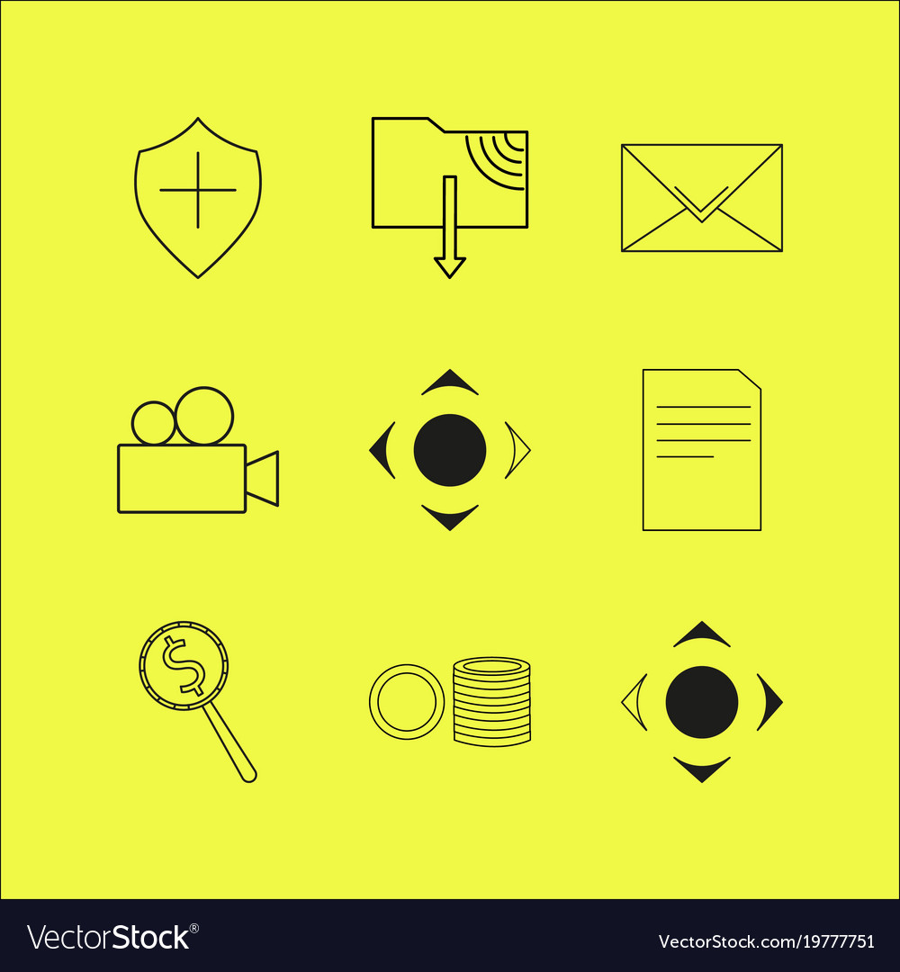 Web linear icon set simple outline icons