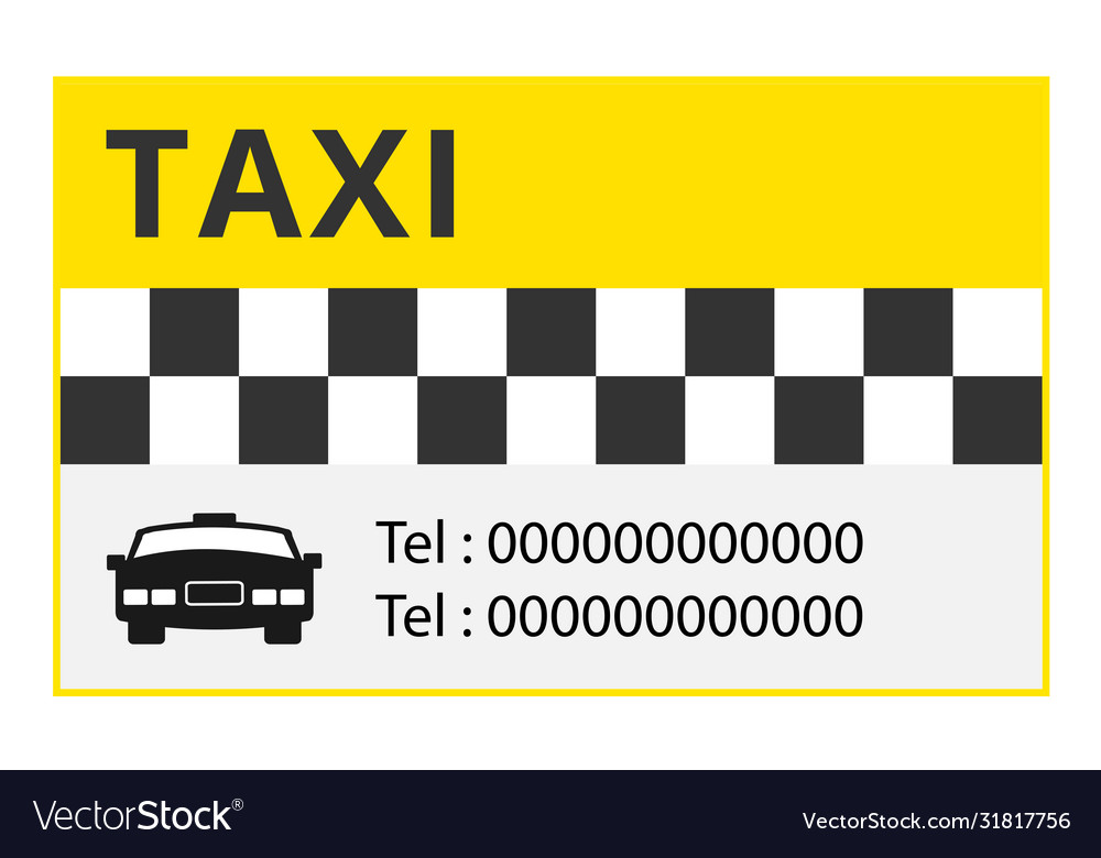 Ein Taxi Visitenkarte templa