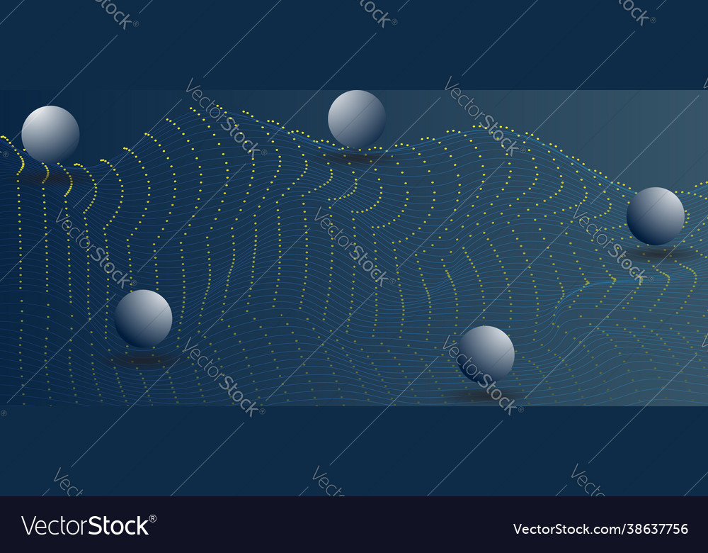 Abstract waves dynamic technology data blockchain