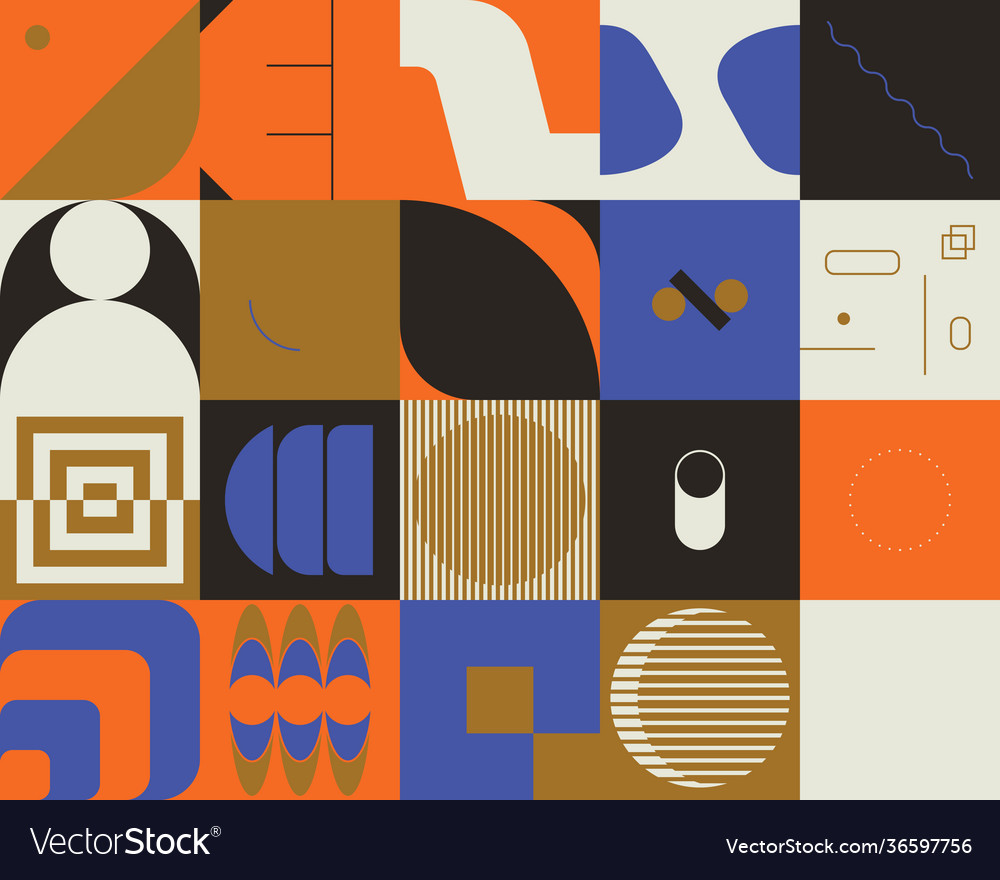Brutalism design abstract pattern vector image Brutalism design abstract pattern