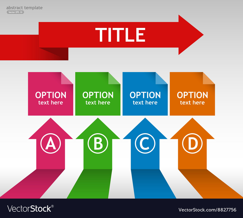 Business infographic template with options and tit