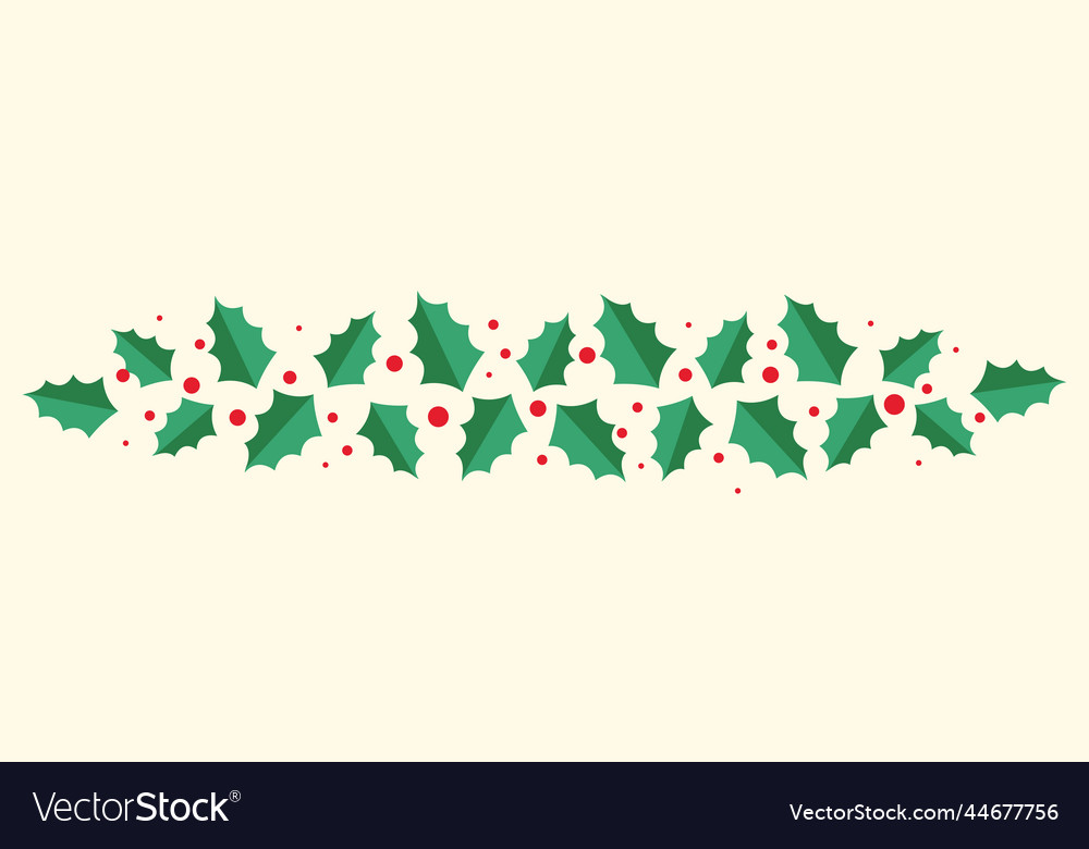 Christmas wreath leafs banner