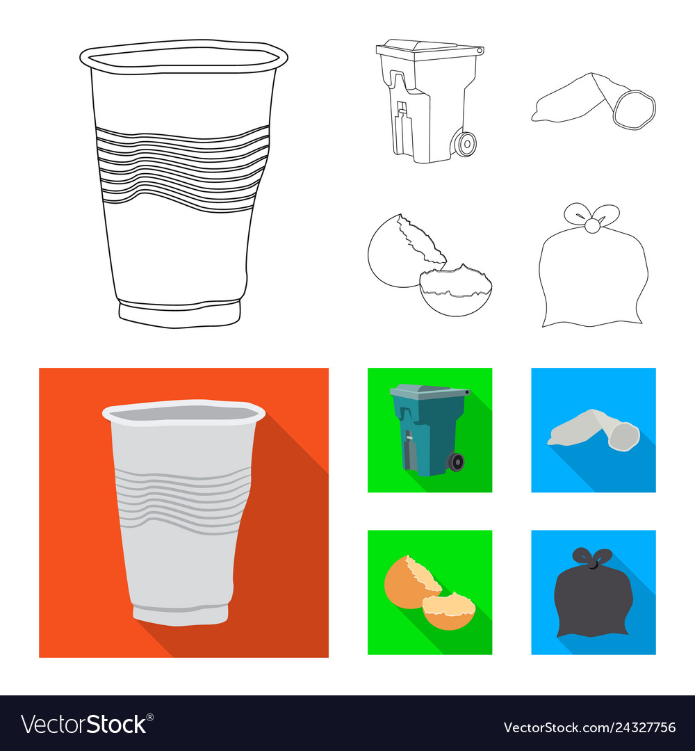 Design of dump and sort logo set