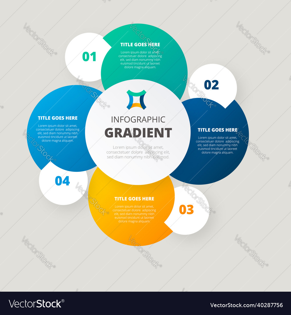 Gradient infographic element flat design