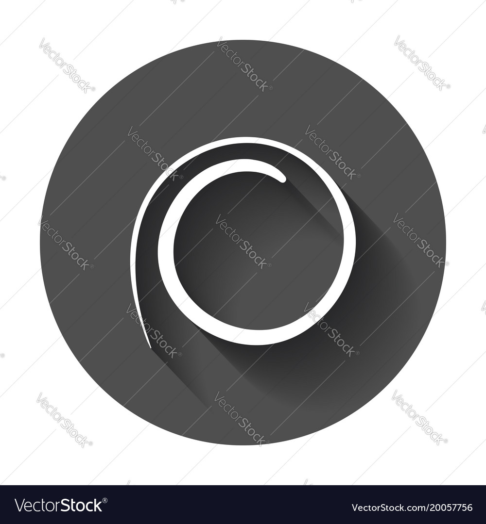 Hand drawn scribble circle element with long