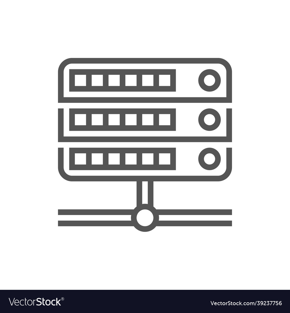 Hosting data server icon for web and mobile