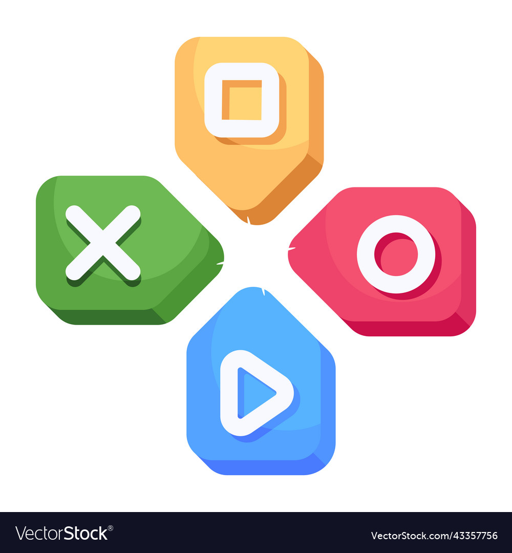 Icon of media buttons flat design