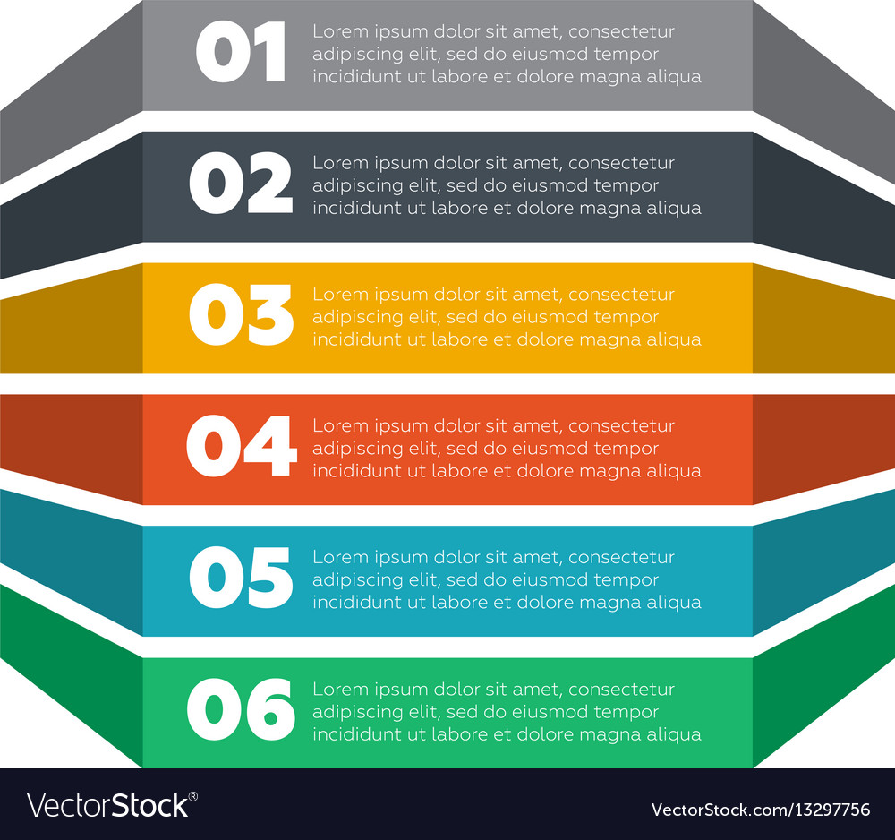 Infographic Process Chart Template Six Royalty Free Vector – NBKomputer