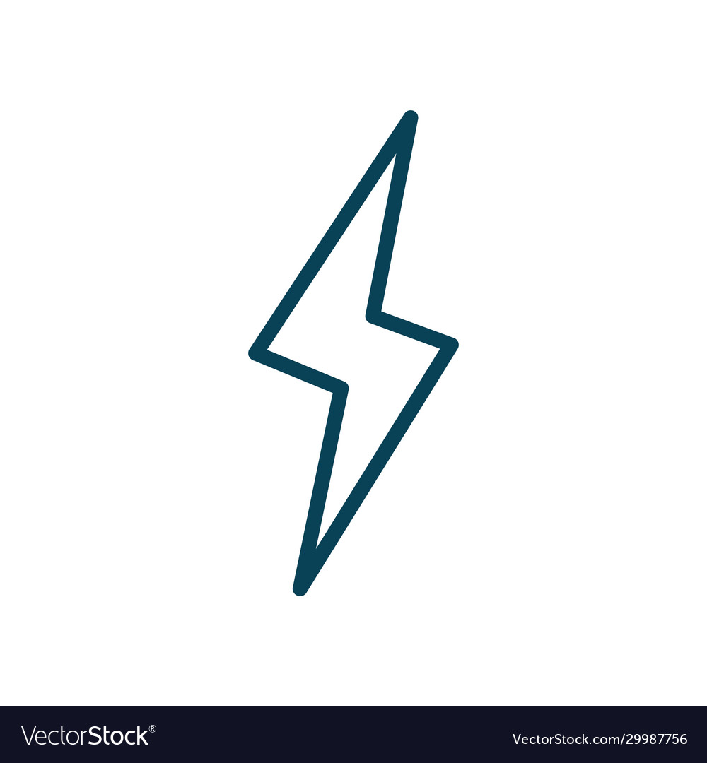 Isolated thunder line style icon design